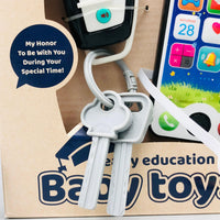 3Pcs Toddlers Musical Key Remote & Mobile Phone With Lights