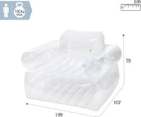 INTEX White Armchair Transparent Sofa 43