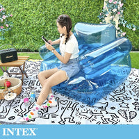 INTEX Blue Armchair Transparent Sofa 43