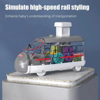 Rail Light-up Rotating Gear Push & Go Toy