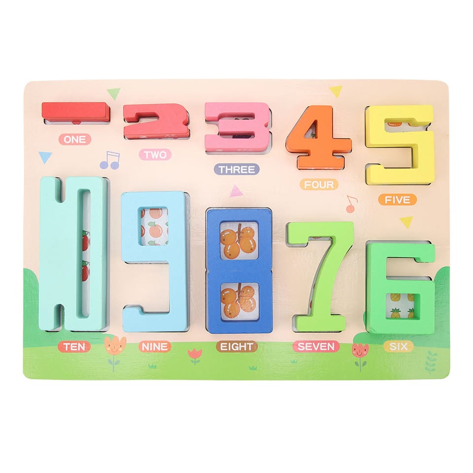 Wooden Montessori Number Blocks For Stacking & Balance