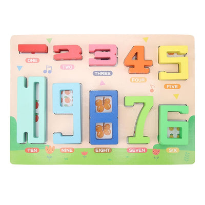 Wooden Montessori Number Blocks For Stacking & Balance