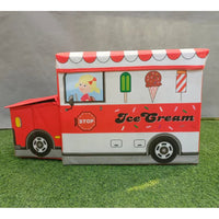 Kids Foldable Storage Box - Ice Cream Car Red