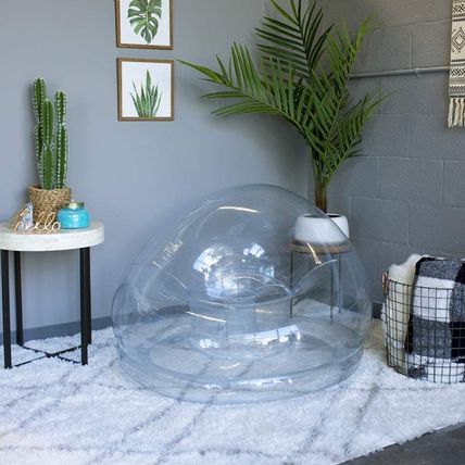 INTEX Transparent White Beanless Bag Chair 127x137x74cm