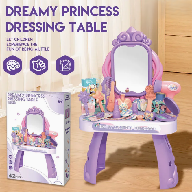 42Pcs DIY Pretend Dreamy Princess Dressing Table