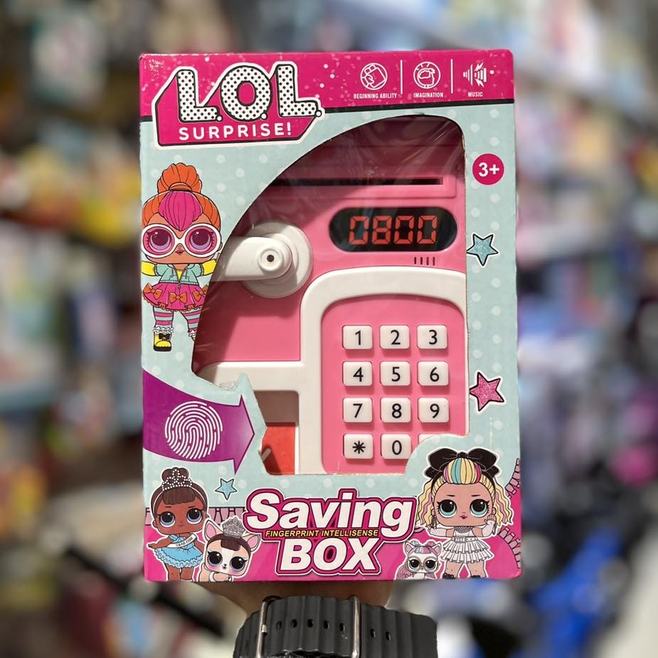 L.O.L. Fingerprint & Password Unlock Piggy Bank