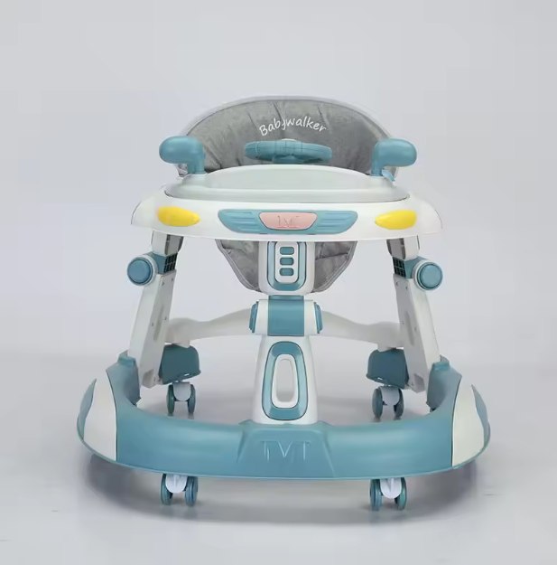 Multi-functional Baby Walker With Steering Wheel Tray
