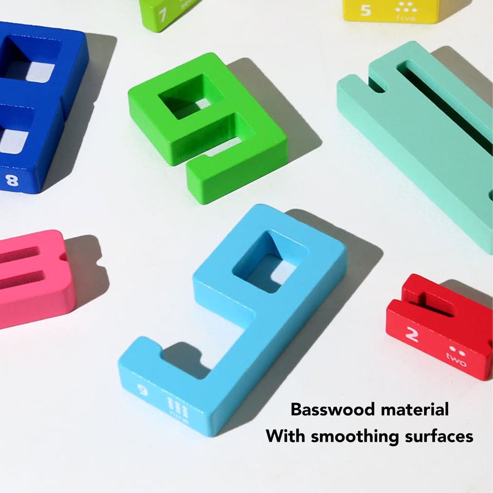 Wooden Montessori Number Blocks For Stacking & Balance – Toy Company