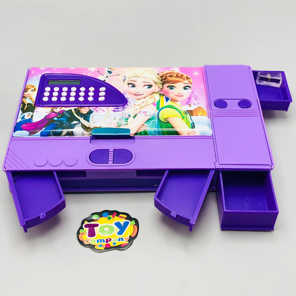 Jumbo Calculator Geometry Box With 2 Pencils For Girls - Assortment
