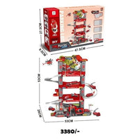 DIY Manual Fire Fighting Track Parking Lot Set