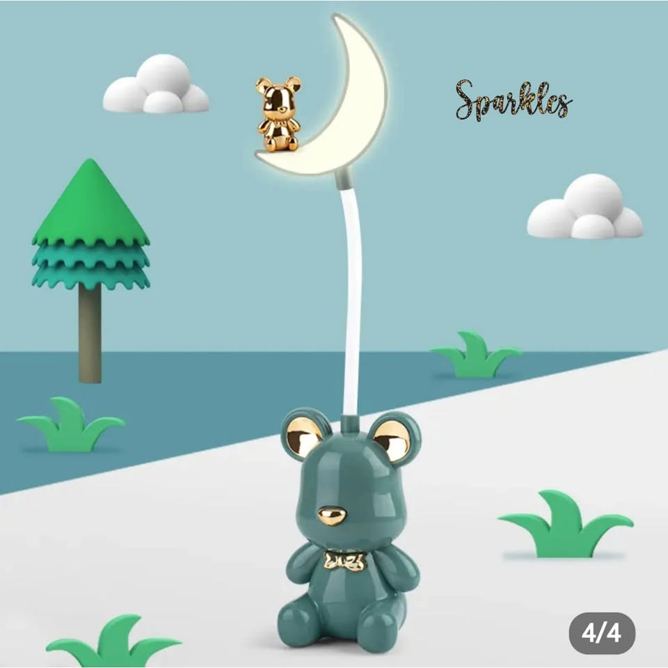 Rechargeable Cute Cartoon Moon Design Table Lamp