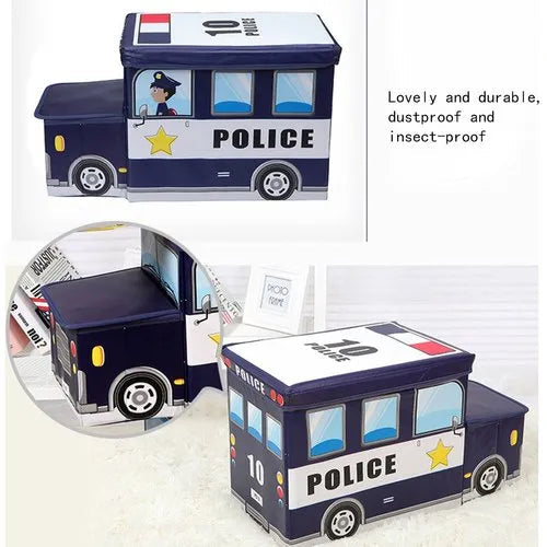 Kids Foldable Storage Box - Police Design