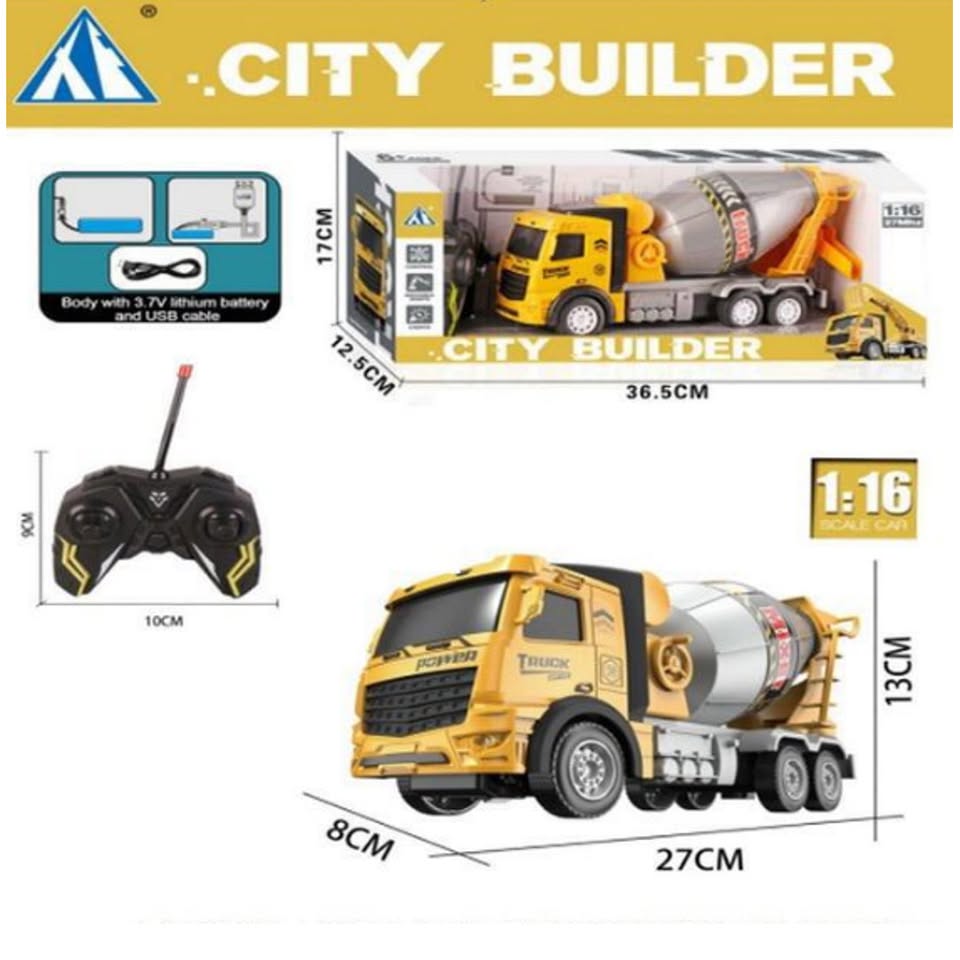 1:16 27MHz RC City Builder Engineering Truck With Lights