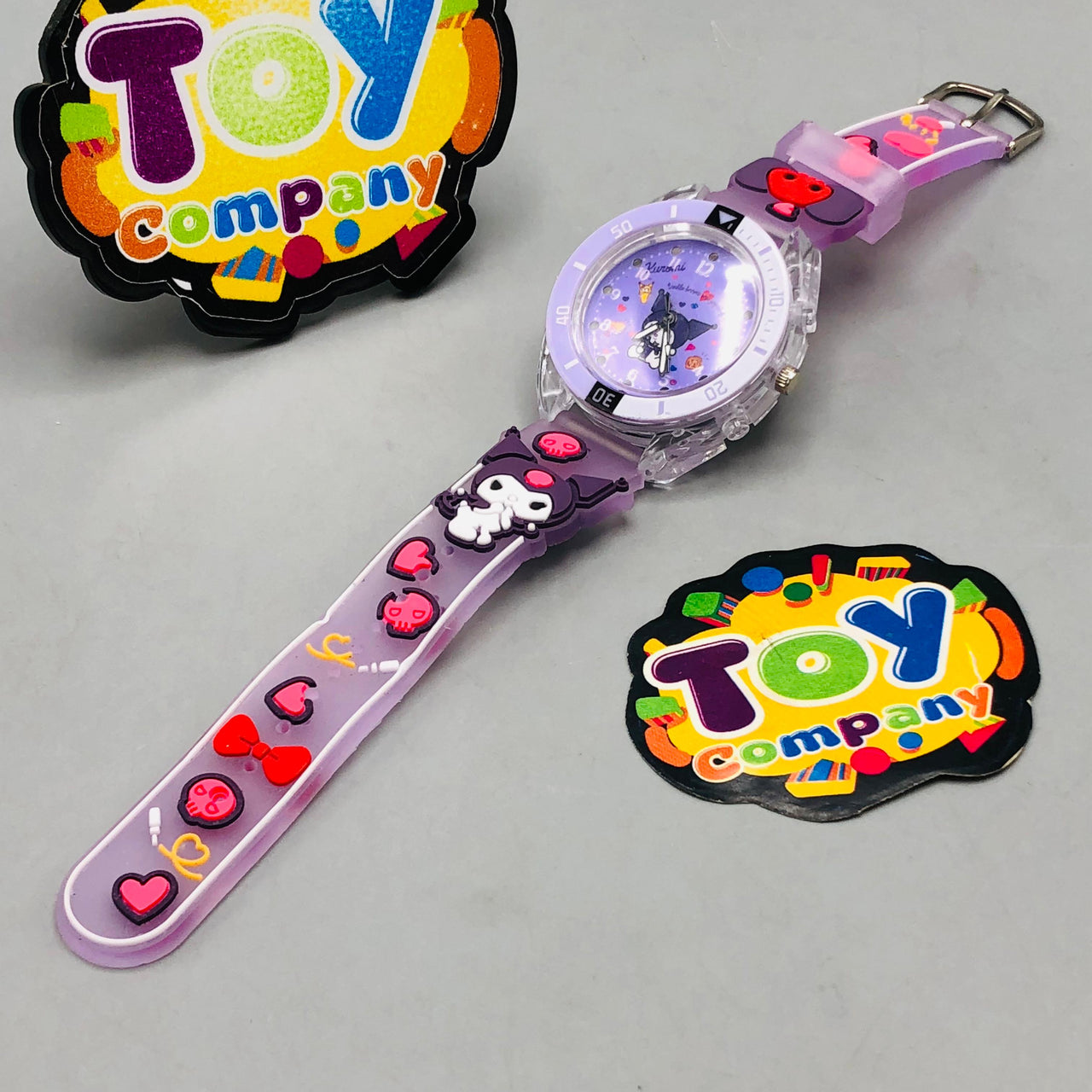 Kuromi Themed Lighting Watch With Acrylic Box