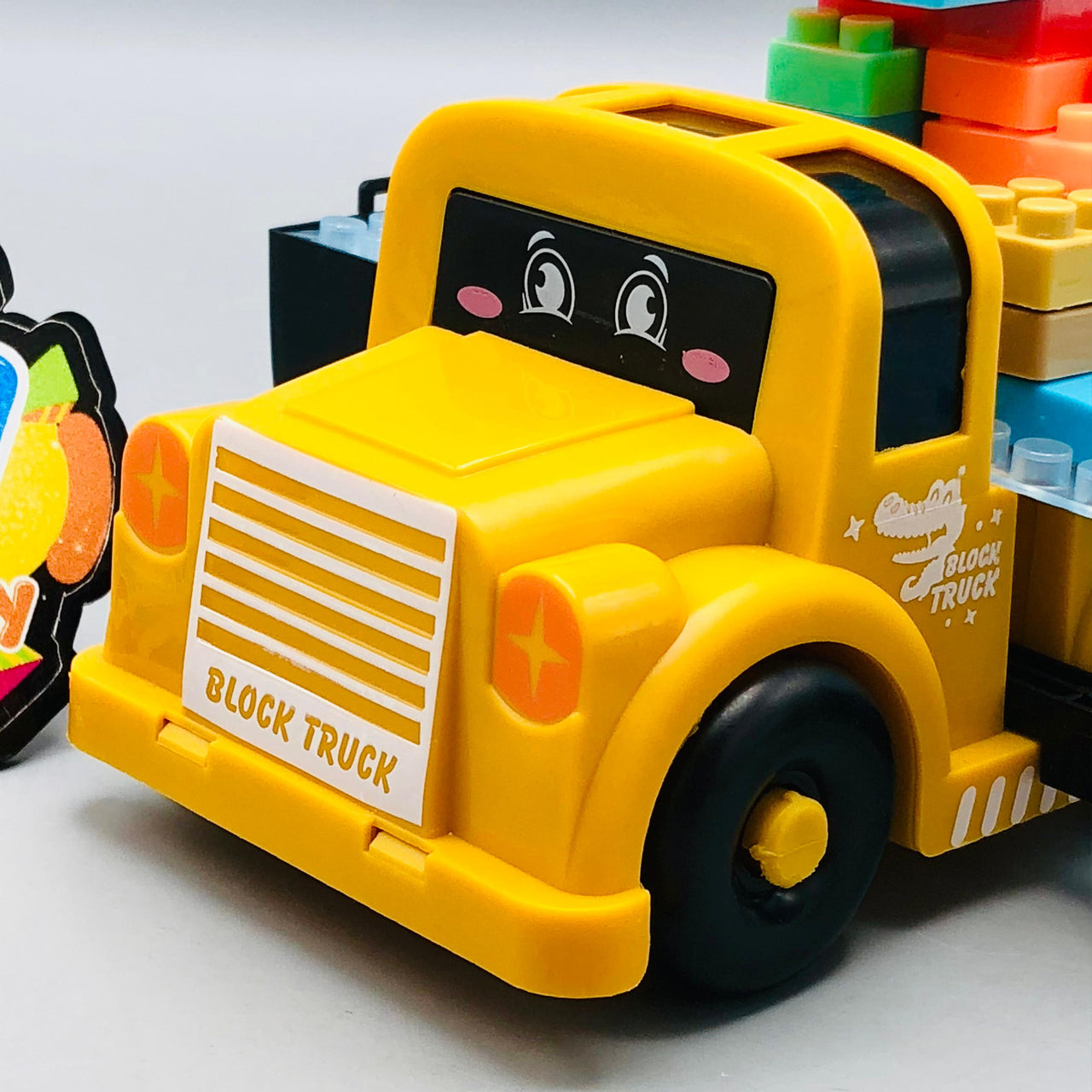 1Pc Kids Inertial Cartoon Blocks Car