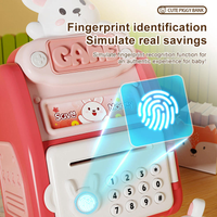 Kids Rabbit Fingerprint & Password Unlock ATM Machine
