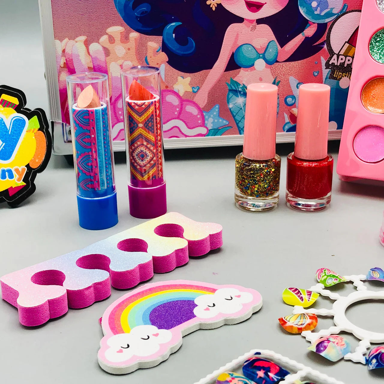 47Pcs Realistic Mermaid Makeup Briefcase