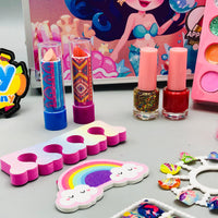 46Pcs Mermaid Realistic Makeup Suitcase