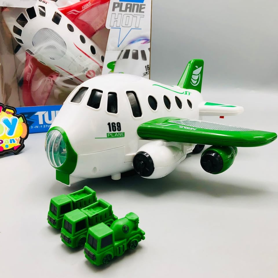 9* Inches 3in1 Battery Operated Stunt Catapult Plane With Light & Music