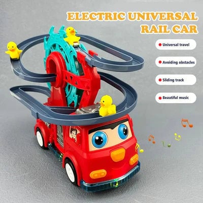 Duck Swivel Slide Fire Rail Car With Light & Sound