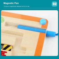 Wooden Magnetic Color Sorting Counter Board