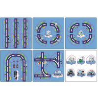 47Pcs DIY Police Themed Puzzle Car Track Set