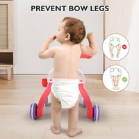 Huanger 2in1 Baby Musical Walker & Activity Table - Pink