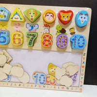 Wooden 3in1 Digital Shape Board