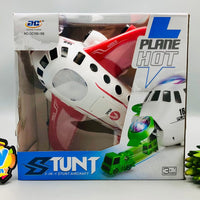 9* Inches 3in1 Battery Operated Stunt Catapult Plane With Light & Music