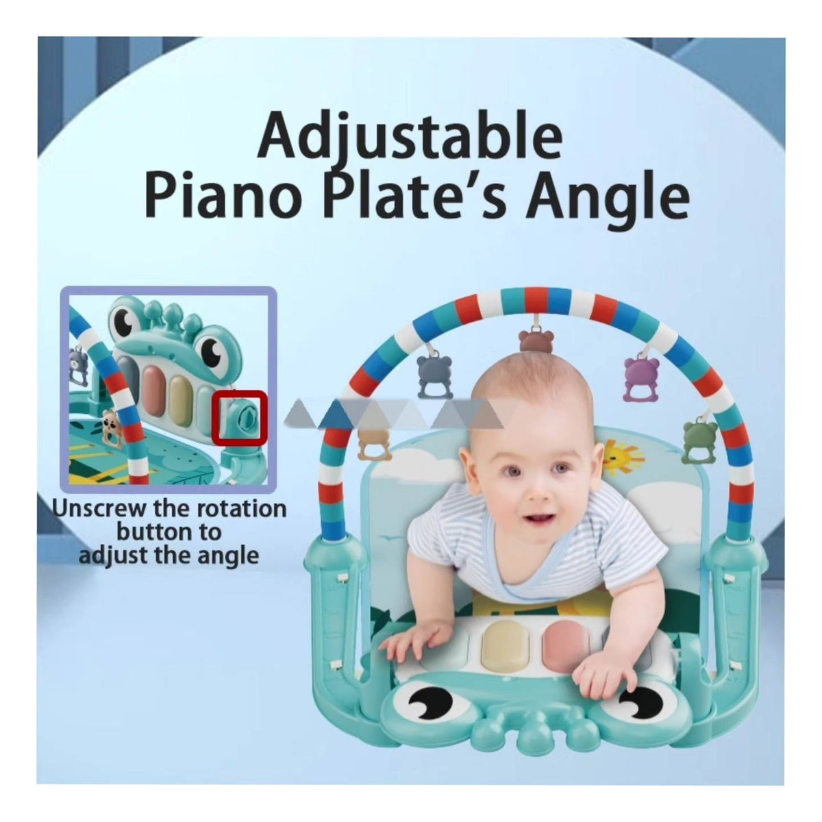 Toddlers Pedal Piano Play Gym - Green