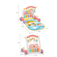 Huanger 2in1 Baby Walker & Piano Play Gym - Pink
