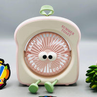 Rechargeable Summer Toast Mini Desktop Fan