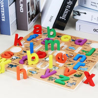 3D Wooden Alphabet Learning Puzzle Board