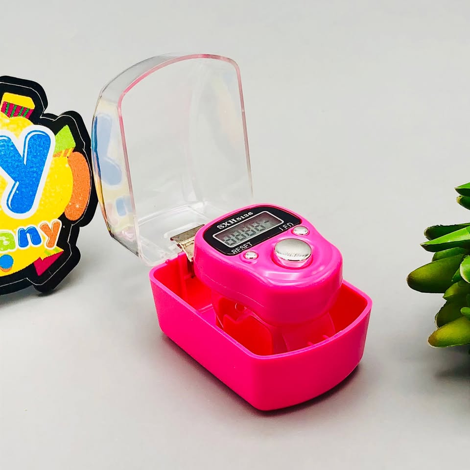 LED Light Digital Finger Counter With Box - 1Pc