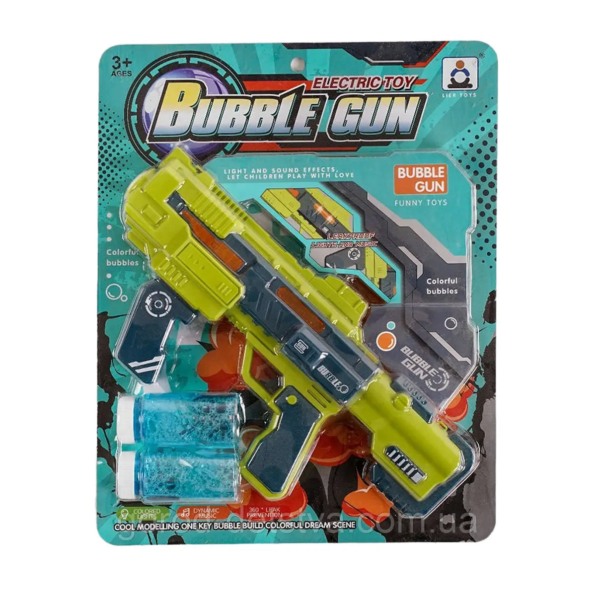 Battery Operated Colorful Bubble Gun With Light & Sound