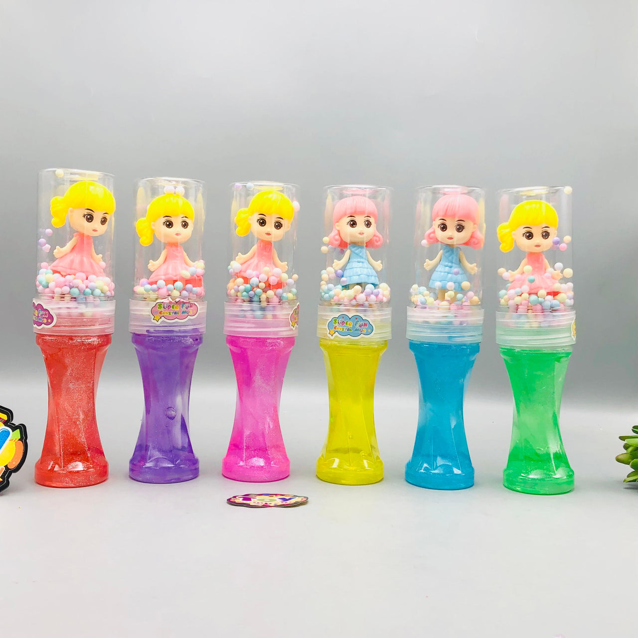 1Pc Mermaid Snowflake Crystal Slime Mud Bottle