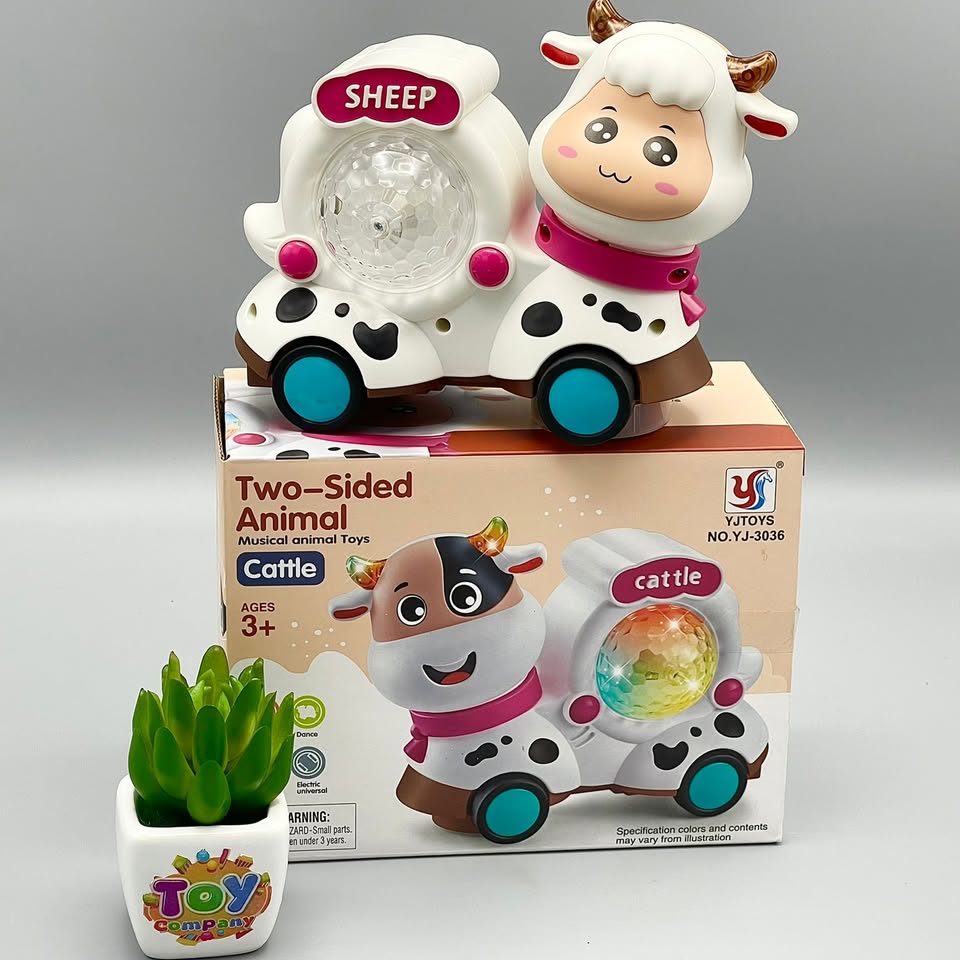 Double-Sided Sheep & Cattle Toy with Light & Sound