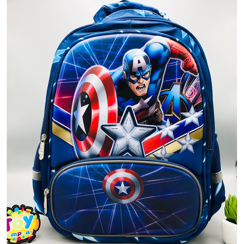 15* Inches Premium Captain America School Bag
