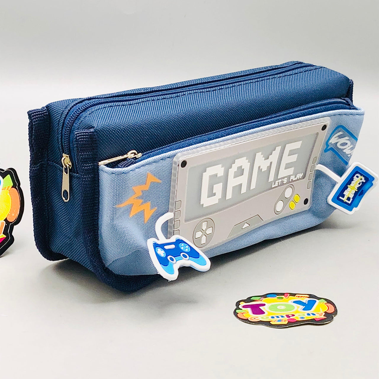 Premium Game Themed Kids Pencil Pouch - Blue