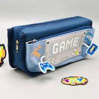 Premium Game Themed Kids Pencil Pouch - Blue