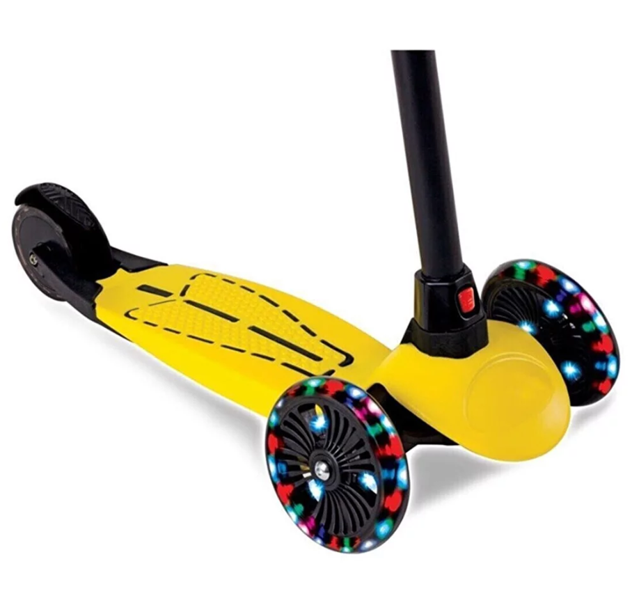 3 Wheels Dragon Scooter with Lights - Yellow