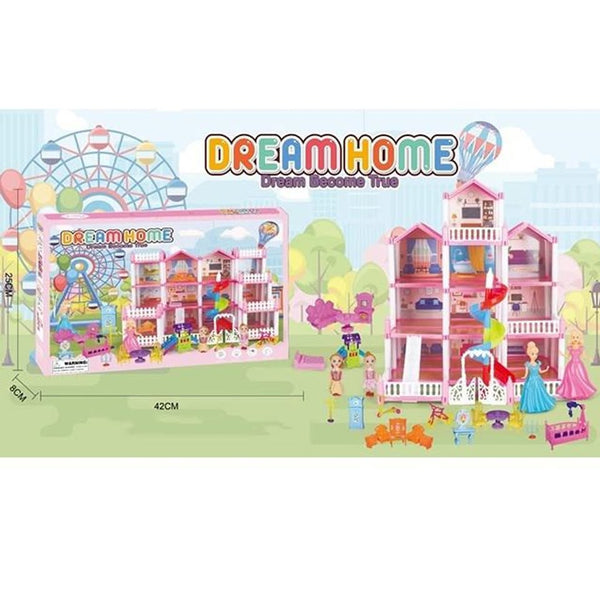 DIY Princess 7-Rooms Dream Doll House Play Set