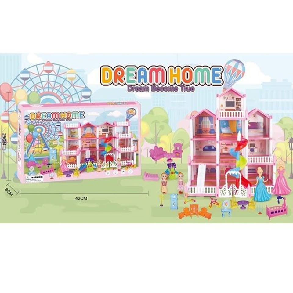 DIY Princess 7-Rooms Dream Doll House Play Set