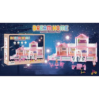 DIY Princess 3-Rooms Dream Doll House Play Set