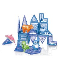44Pcs DIY Magnetic Marine Animal Tiles Building Blocks