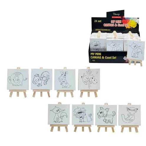 1Pc Mini Canvas Painting Board - Assortment