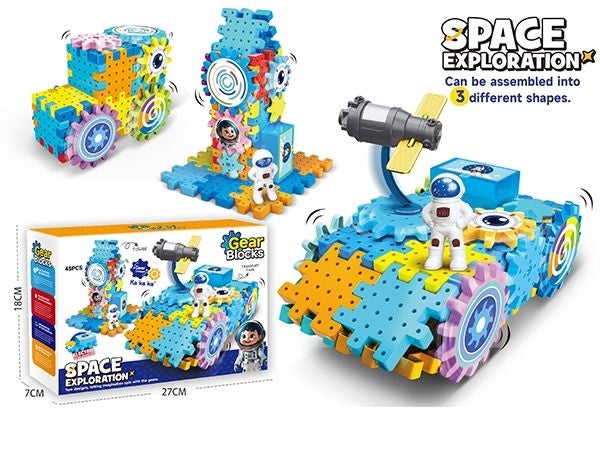 45Pcs DIY Electric Gear Rotation Building Blocks