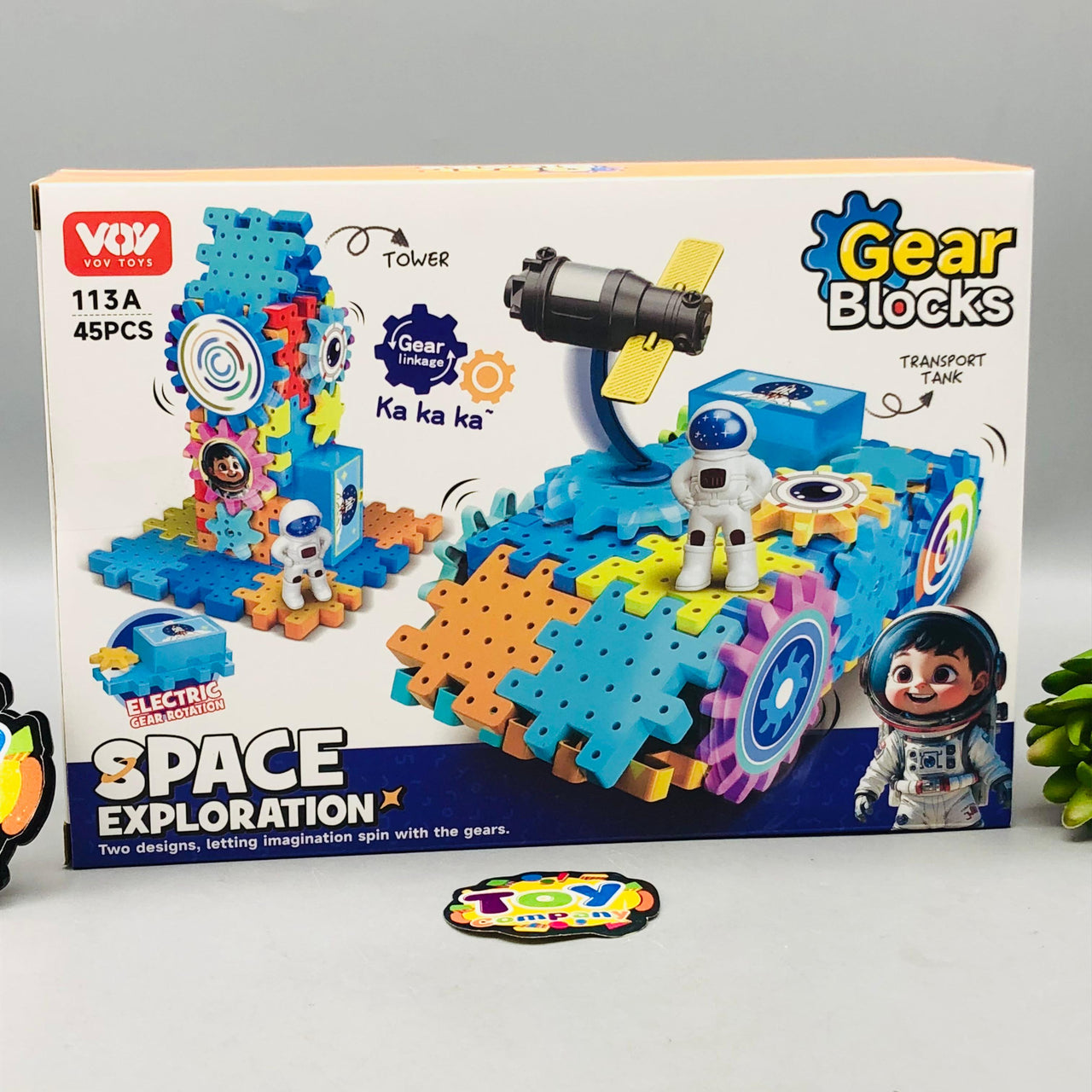 45Pcs DIY Electric Gear Rotation Building Blocks