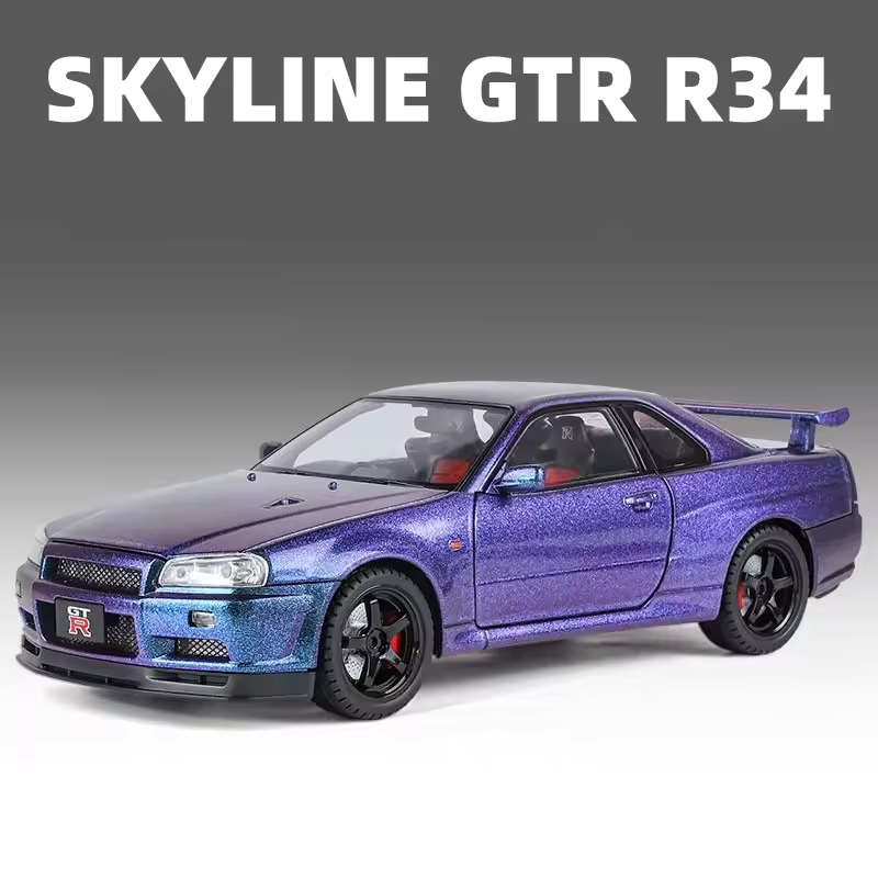 1:18 Diecast Nissan Skyline GTR R34 Model Car