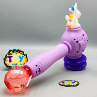 12 Holes Unicorn Hammer Themed Colorful Bubble Stick